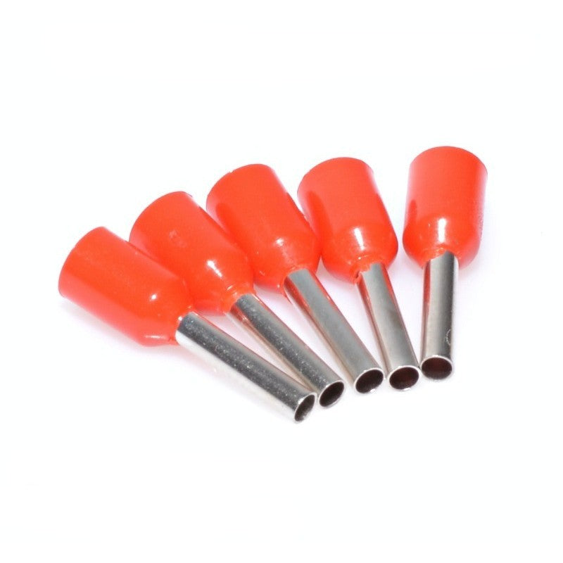 Wire Terminal Pin E1008 Red, 100Pcs/Set