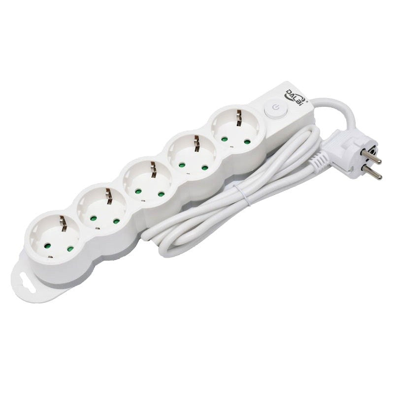 Power Strip with Switch, 5 Outlets and Child Protection, 3x1mm Cable / 1.5m