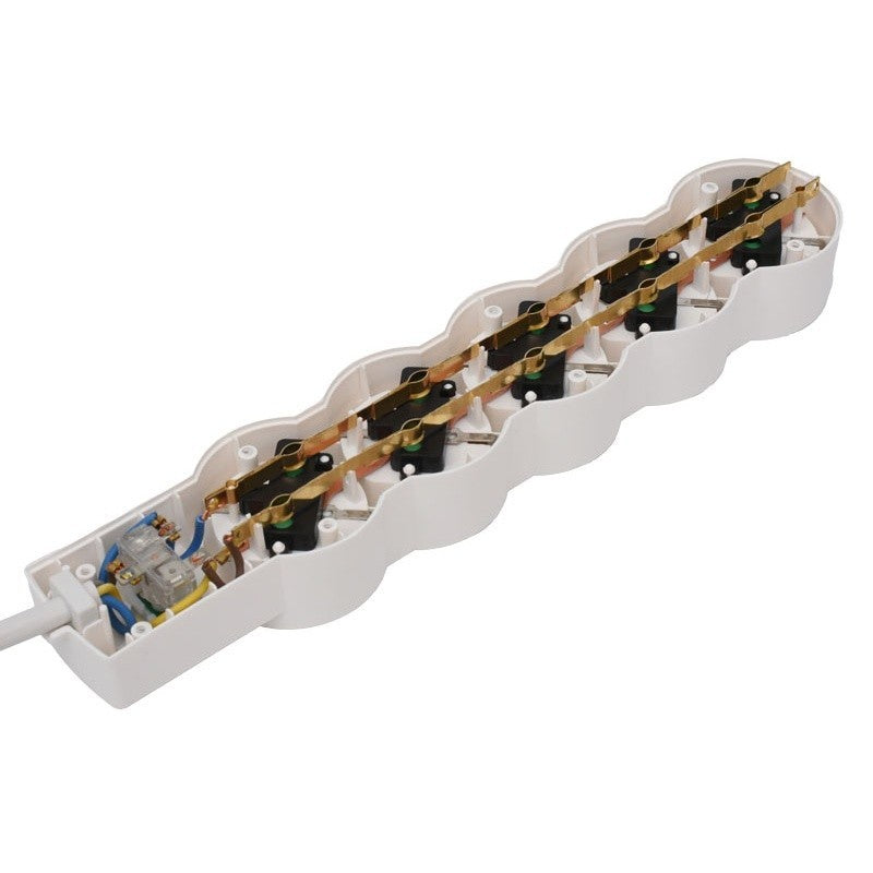 Power Strip with Switch, 5 Outlets and Child Protection, 3x1mm Cable / 1.5m
