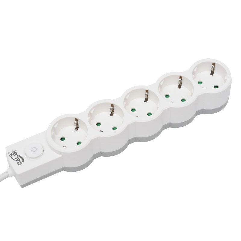 Power Strip with Switch, 5 Outlets and Child Protection, 3x1mm Cable / 1.5m