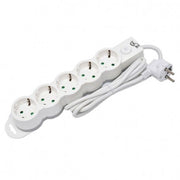 Power Strip with Switch, 5 Outlets and Child Protection, 3x1mm / 3m Cable