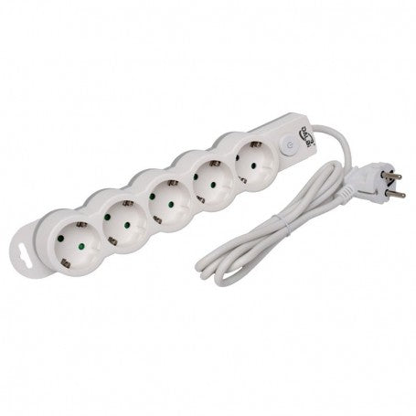 Power Strip with Switch, 4 Outlets and Child Protection, 3x1mm / 3m Cable