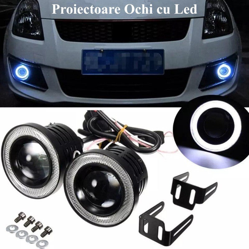 Universal LED Car Projector Lights Set, 64MM / 10W / 3200LM