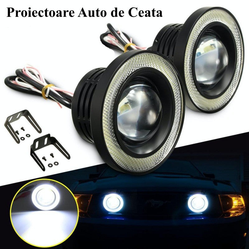 Universal LED Car Projector Set, 76MM / 10W / 3200LM