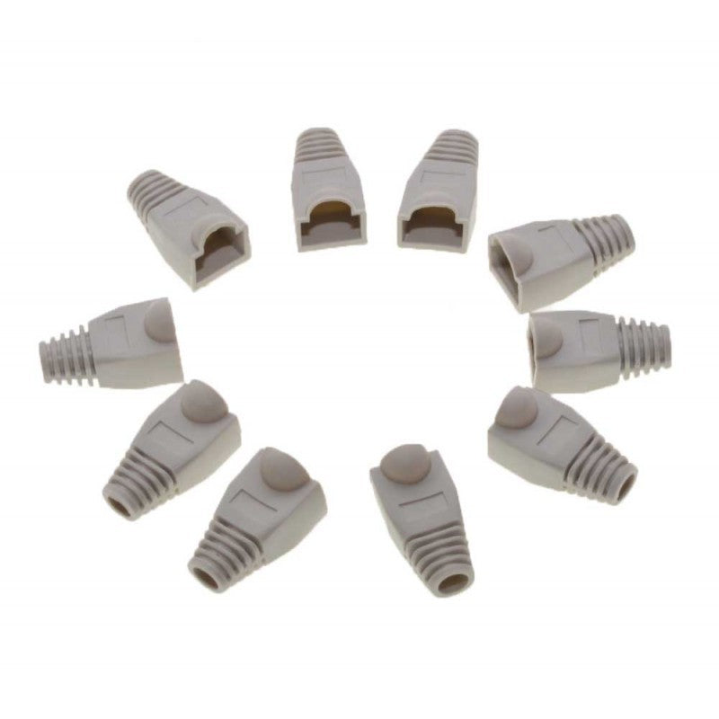 RJ45 UTP Plug Boot Gray, 100pcs/set