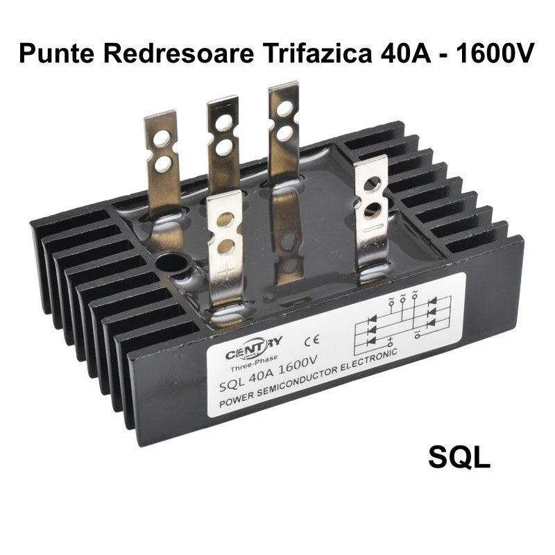 Three-Phase Bridge Rectifier 40A - 1600V / SQL-4016