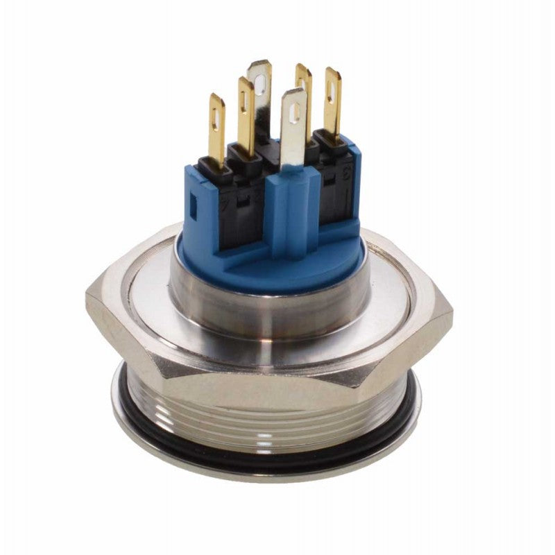 30mm Push Button with Return, 24V Red LED
