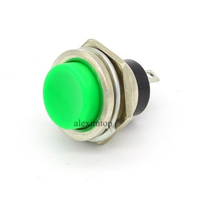 Push Button with Metal, Green Non-Latching 220V/3A