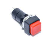 Non-Latching Square Push Button 12x37mm