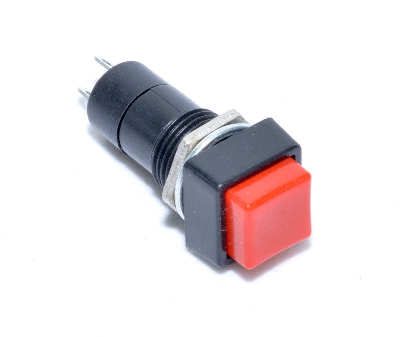 Non-Latching Square Push Button 12x37mm