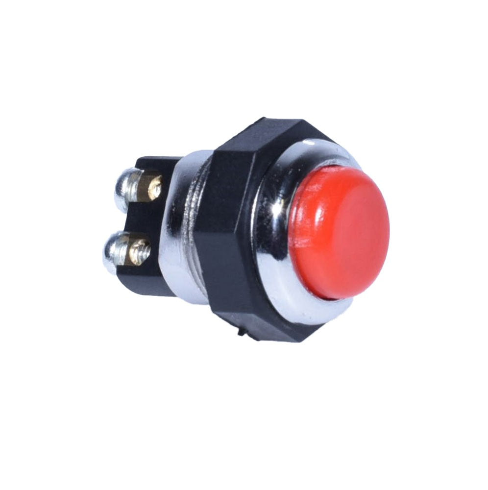 Metal Push Button Switch, 12VDC, 250VAC