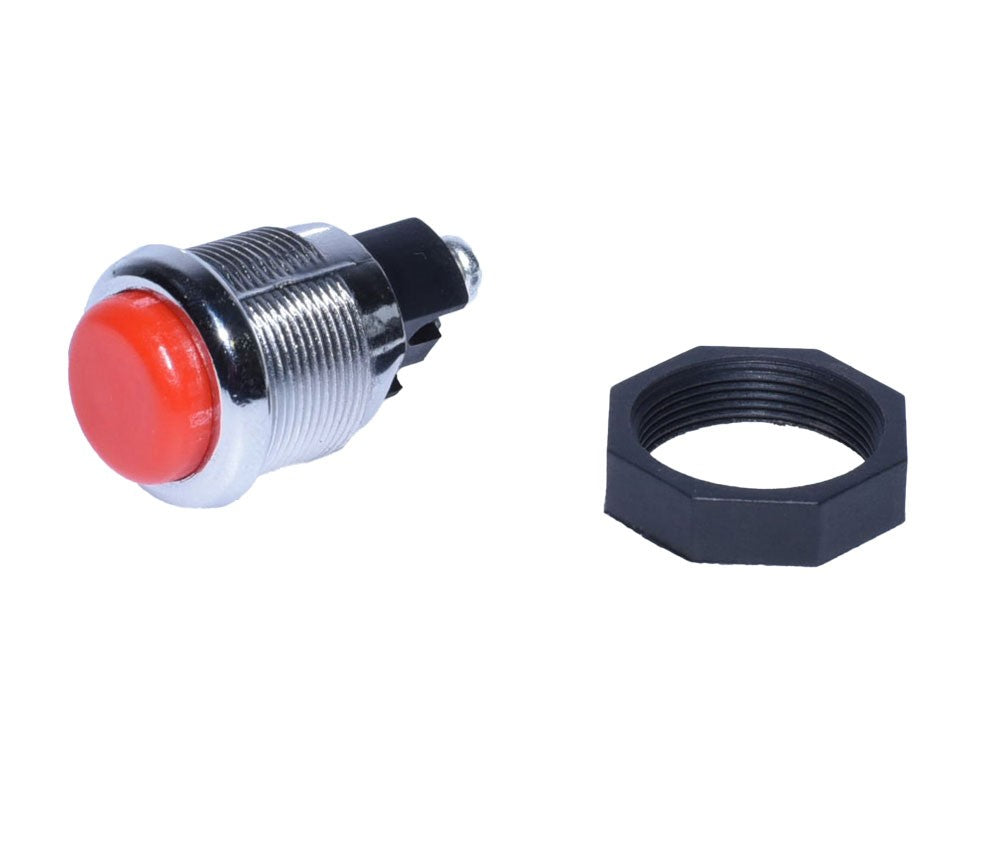 Metal Push Button Switch, 12VDC, 250VAC
