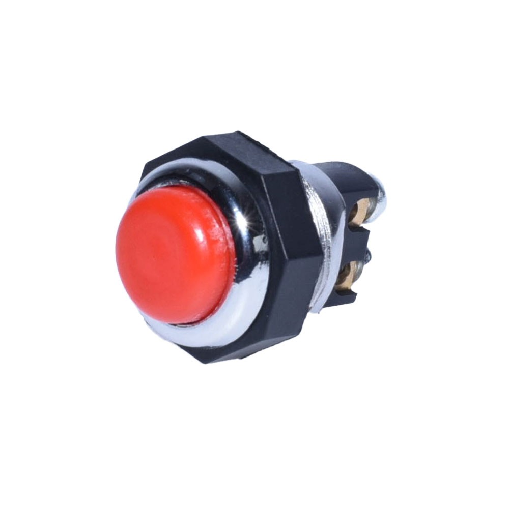 Metal Push Button Switch, 12VDC, 250VAC