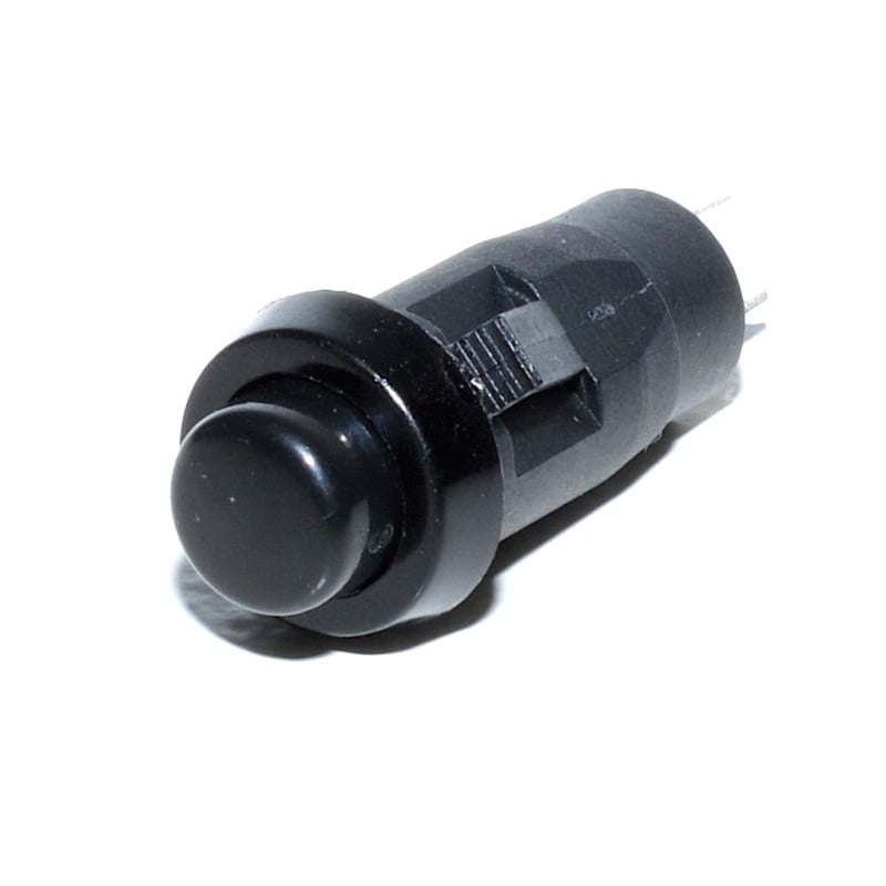 Black Push Button Return 12X32 MM