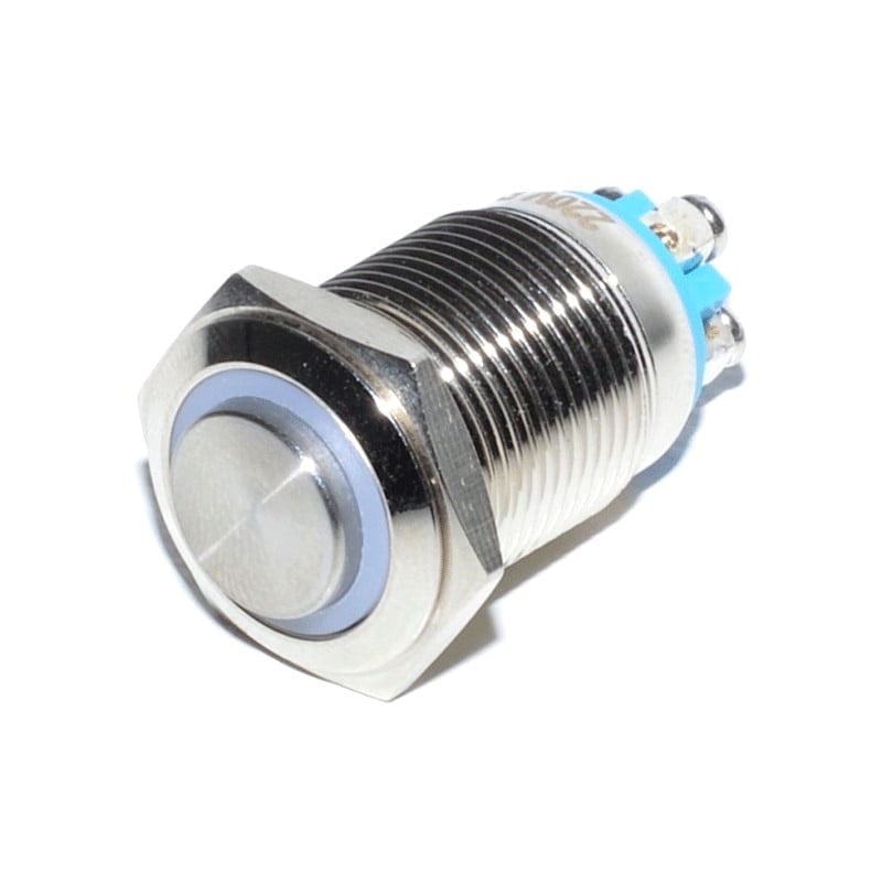 Red LED Metal Push Button, Latching, 16mm, 220V