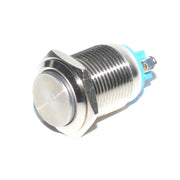 Simple Metal Push Button, Latching, 16mm, 220V