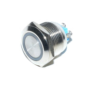 LED Metal Push Button, Momentary, 19mm, 24V