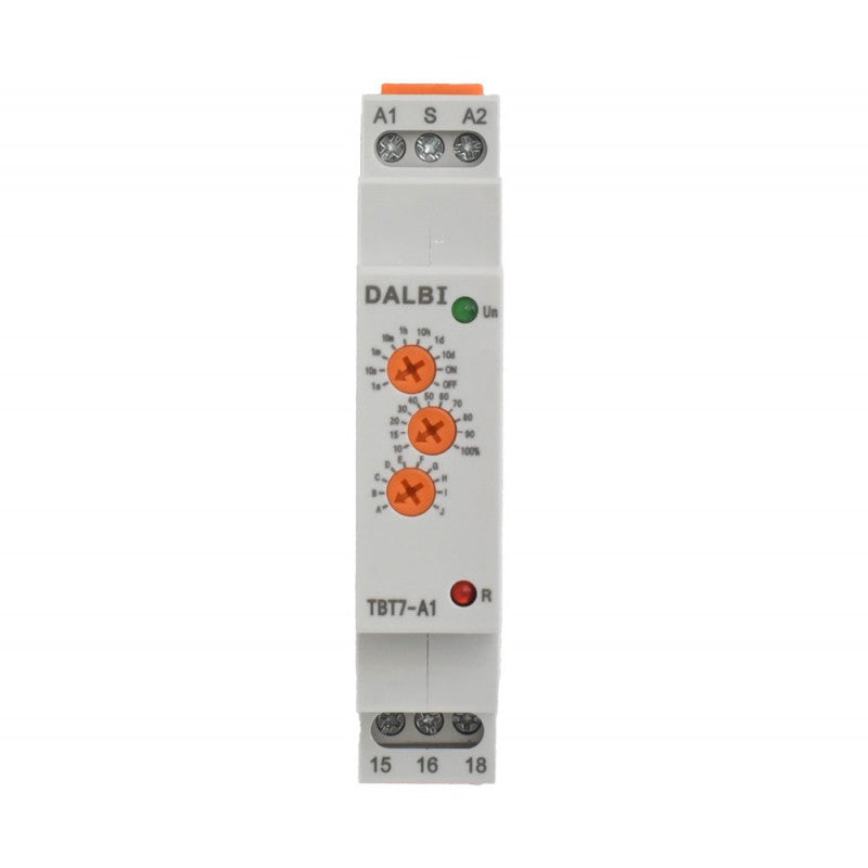 Time Delay Relay, Interval and Mode, DIN Rail Mounting, TBT7-A1