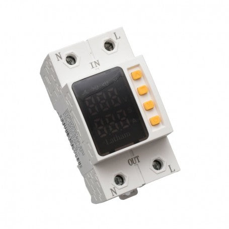 Adjustable Electronic Protection Relay 1-63A for Overvoltage, Undervoltage and Overcurrent Dalbi AVR-63