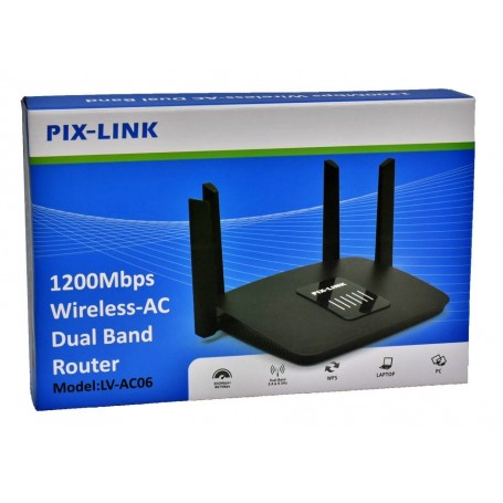 Pix-Link LV-AC06 AC 1200Mbps Dual Band 2.4G/5G Wireless Router