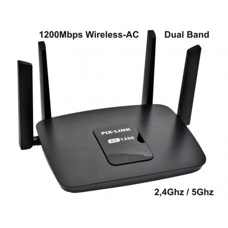 Pix-Link LV-AC06 AC 1200Mbps Dual Band 2.4G/5G Wireless Router