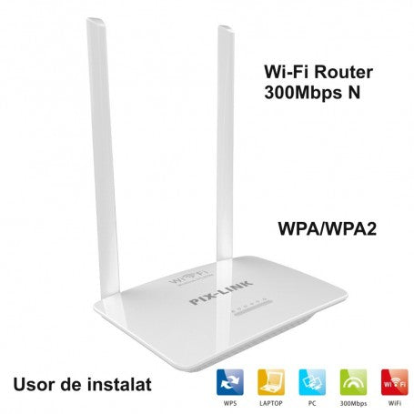 Wireless N 300Mbps Router Pix-Link LV-WR07