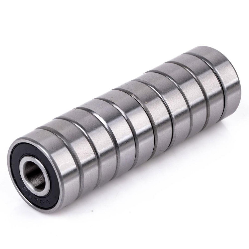 Set of 10x 608 2RS Bearings, Steel with Plastic Casing