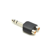 Adapter JAC 6.3 Male ST - 2 X RCA Female