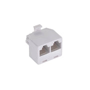 Telephone Extension Adapter Male - 2 x Female 6p-4c