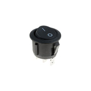 ON-OFF Switch 250V-6A Black 18x28mm