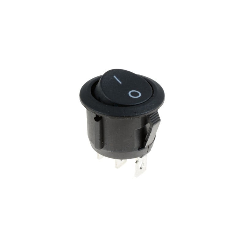 ON-OFF Switch 250V-6A Black 18x28mm