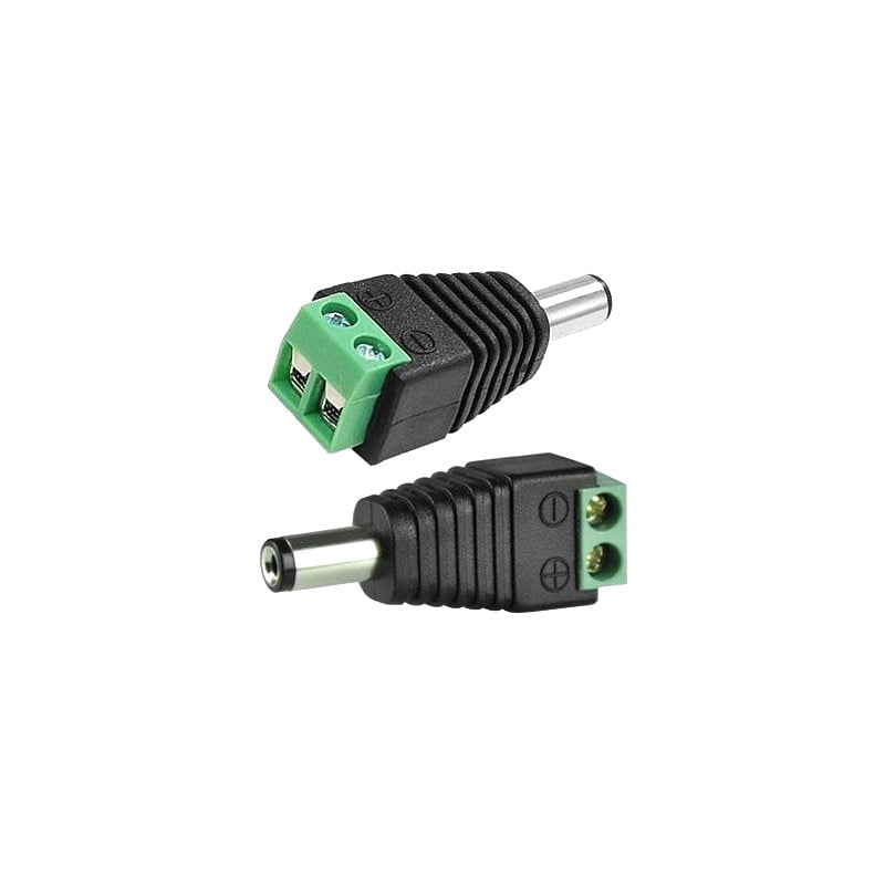 DC Power Jack 2.1/5.5mm Male with Terminal Block