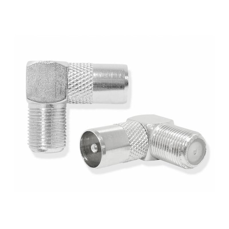 Tata Metal TV Plug to F Socket 90° Elbow