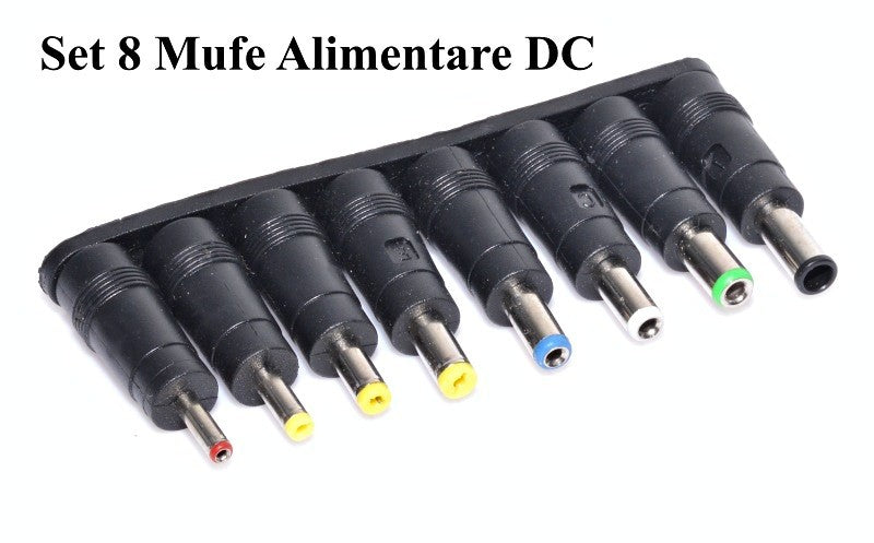Set of 8 Adapter Plugs, 2.1mm DC Power, Various Output Plugs