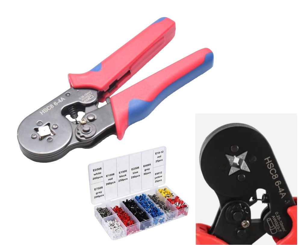 HSC8/6-4 Crimping Tool Set + 1200 Terminals
