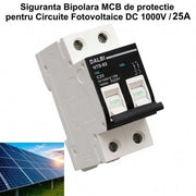 DC 1000V Photovoltaic Circuit Breaker MCB - 2P / 25A