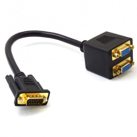 VGA Splitter Male - 2 VGA Female/Black