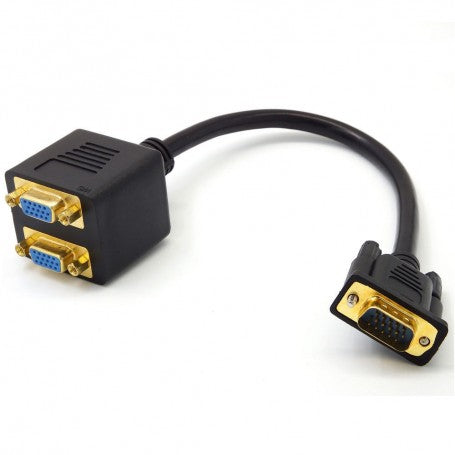 VGA Splitter Male - 2 VGA Female/Black