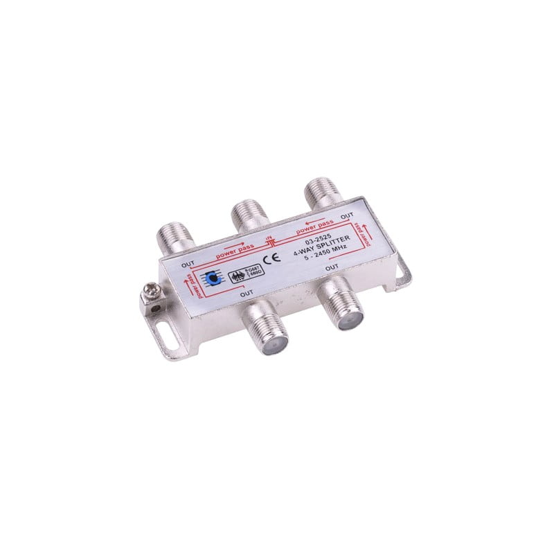 4-way TV Splitter and Frequency 5-2450MHz