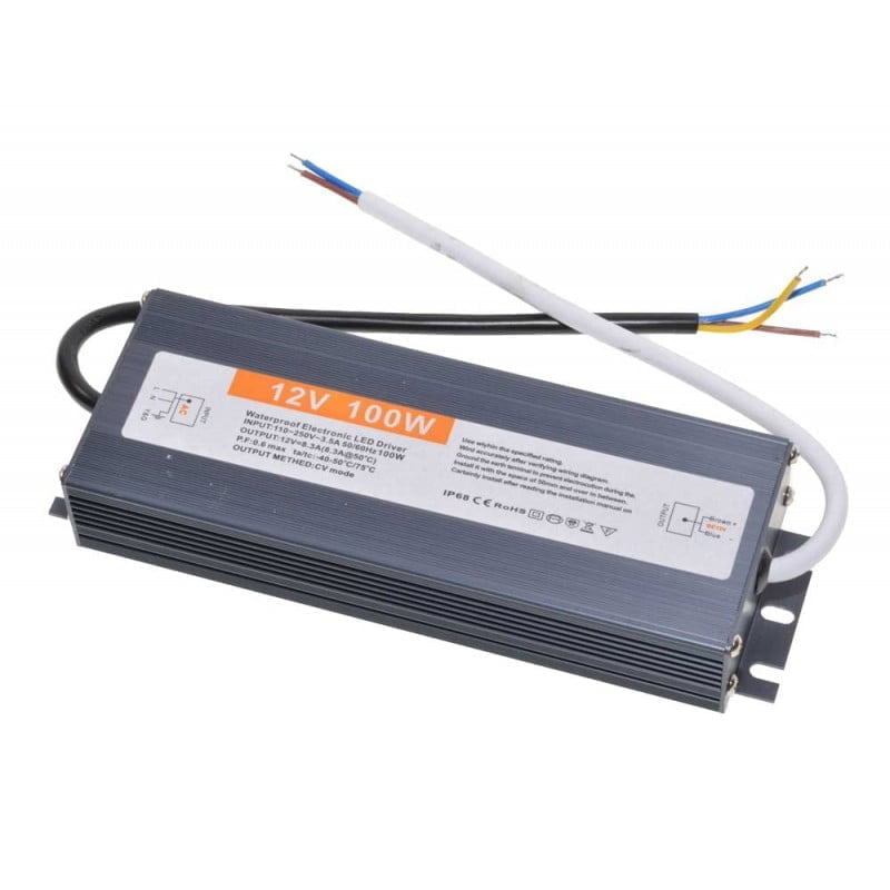 Slim Power Supply, Outdoor, 100W, 8.3A, IP68