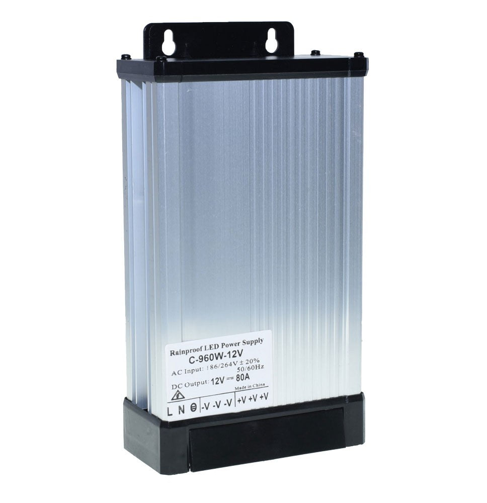 Power Supply, Outdoor, 12V, 960W, 80A, IP52