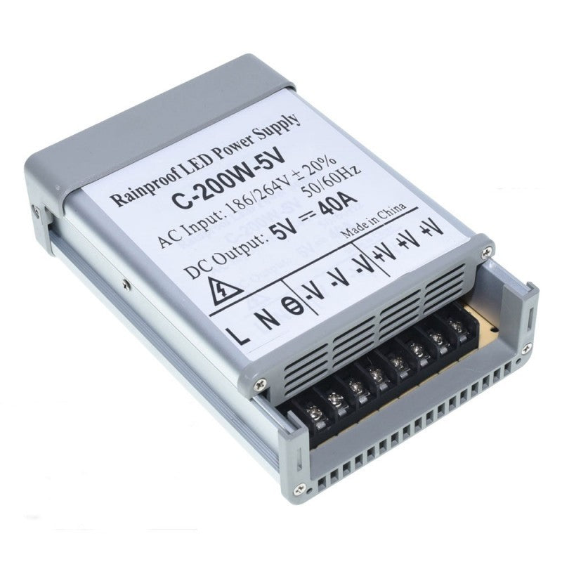 Power Supply, Outdoor, 5V, 200W, 40A, IP52