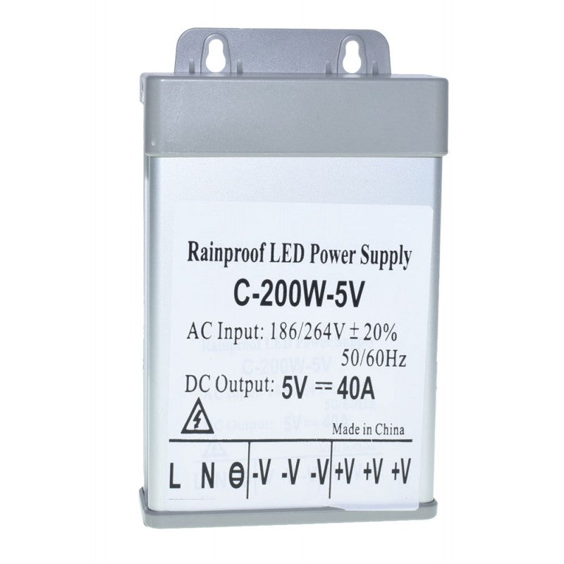 Power Supply, Outdoor, 5V, 200W, 40A, IP52