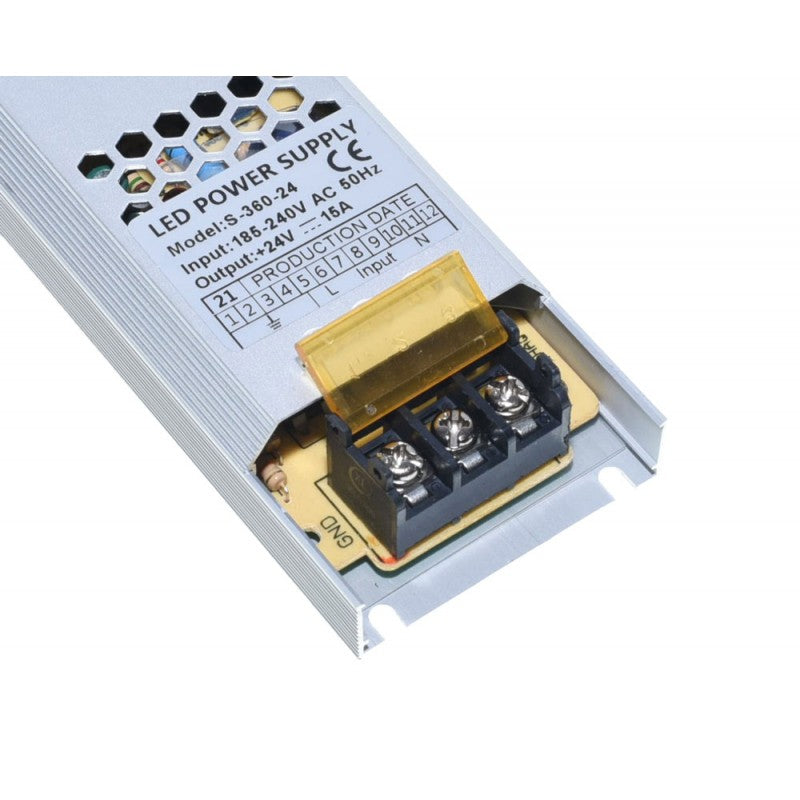 Power Supply, Slim, Indoor, 24V, 15A, 360W