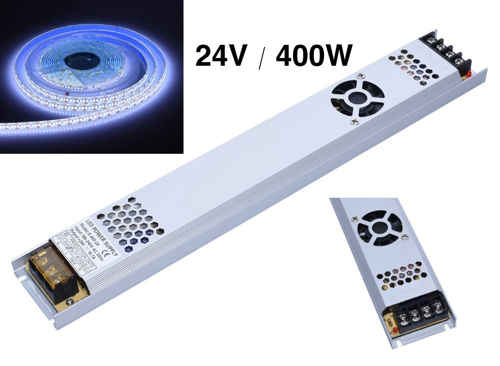 Power Supply, Slim, Indoor, 24V, 16.7A, 400W