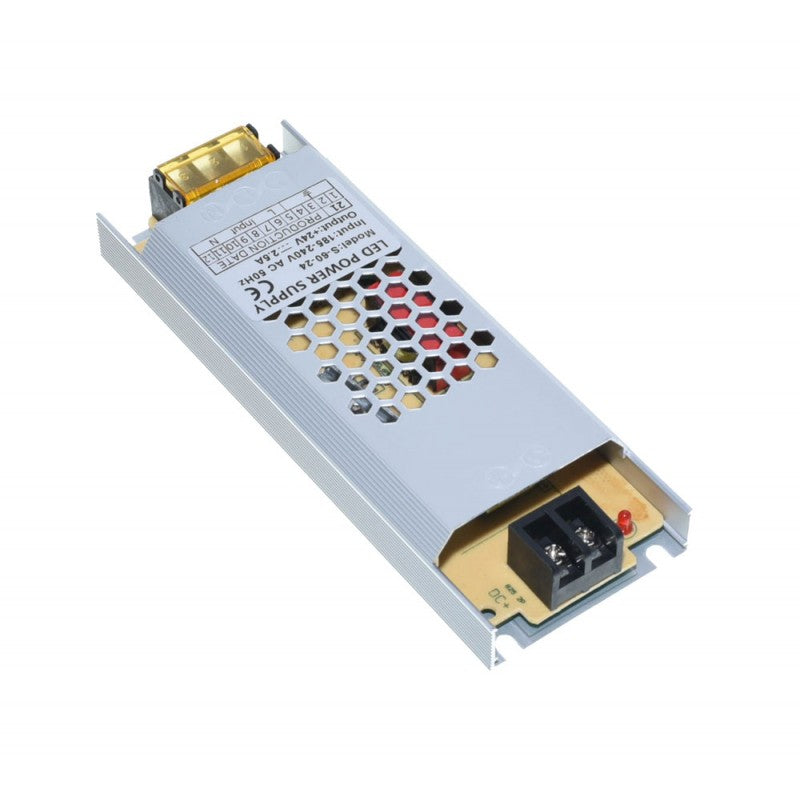 Power Supply, Slim, Indoor, 24V, 2.5A, 60W