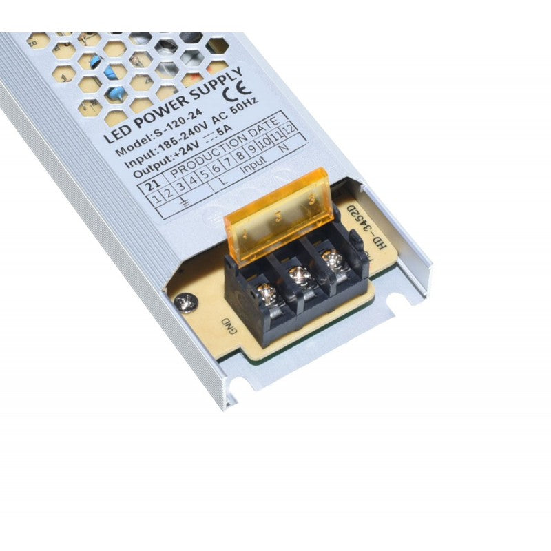 Power Supply, Slim, Indoor, 24V, 5A, 120W