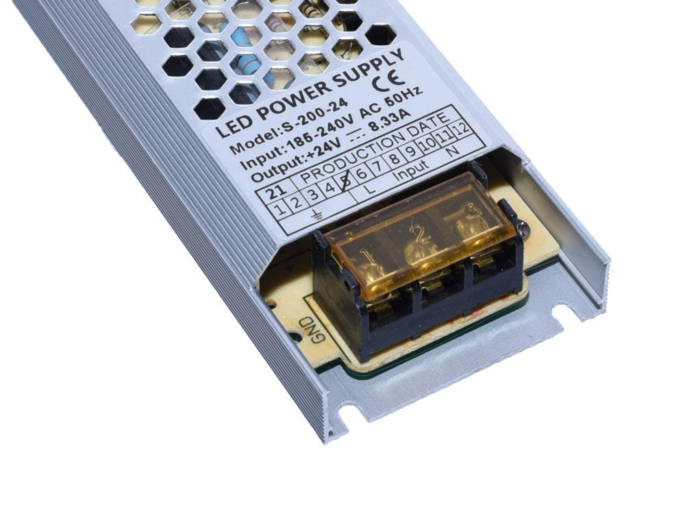 Power Supply, Slim, Indoor, 24V, 8.33A, 200W