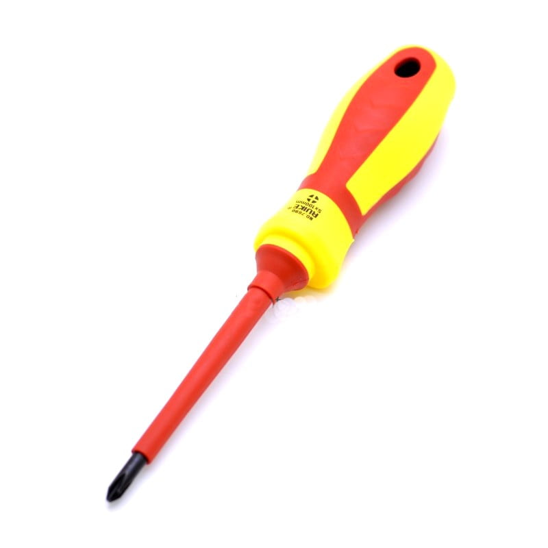 Yellow Insulated Screwdriver with LED 3X0.75MM / Star