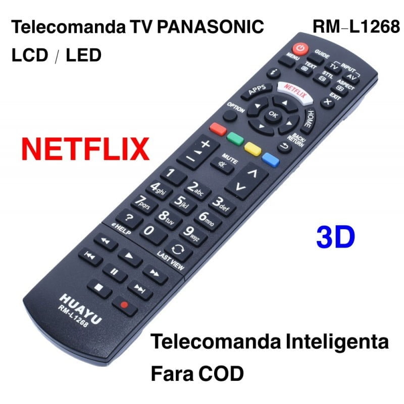 Remote control for Panasonic TV, Universal, For LED/LCD
